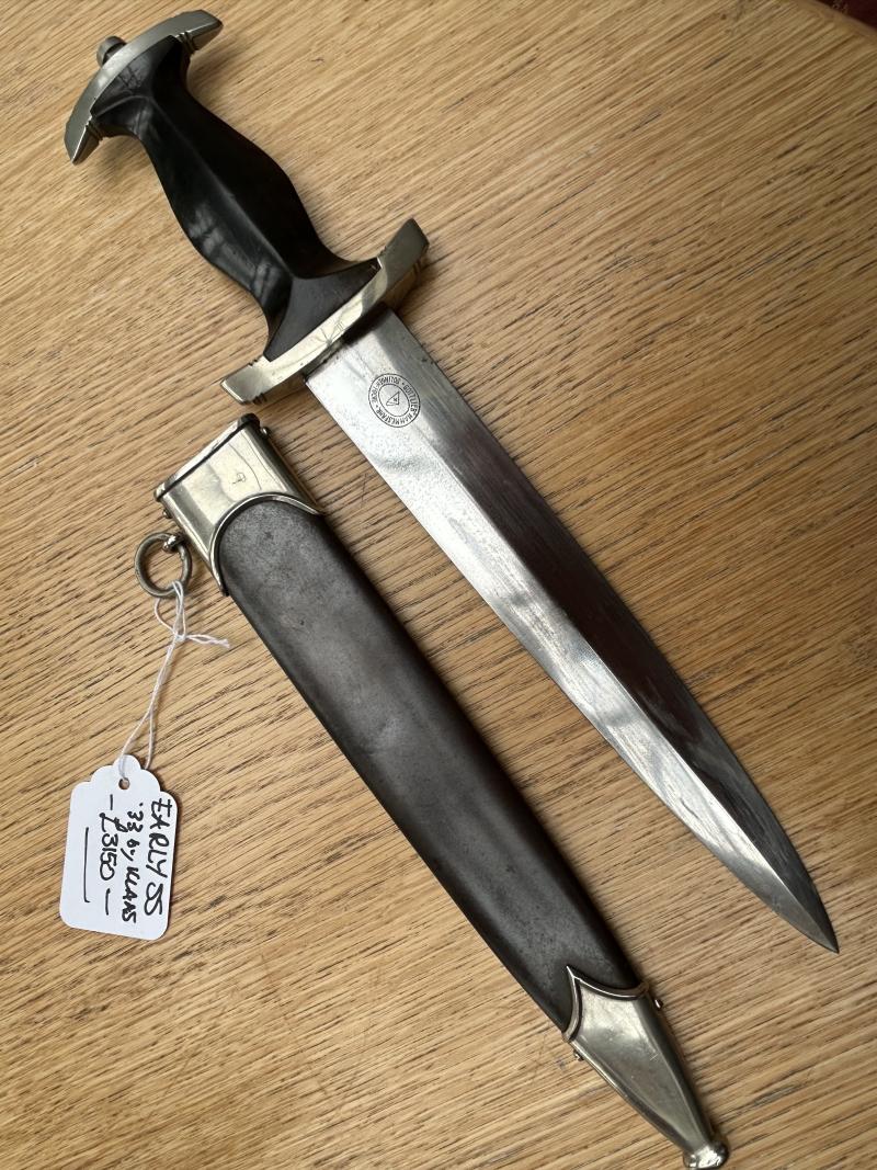 AN EARLY EXAMPLE OF A SS ‘33 DAGGER BY HAMMESFAR.
